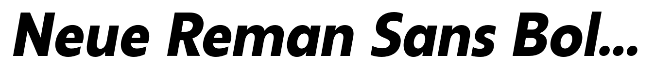 Neue Reman Sans Bold Semi Condensed Italic
